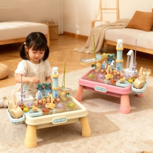 Bàn câu cá trượt nước và rửa bát đĩa 2in1