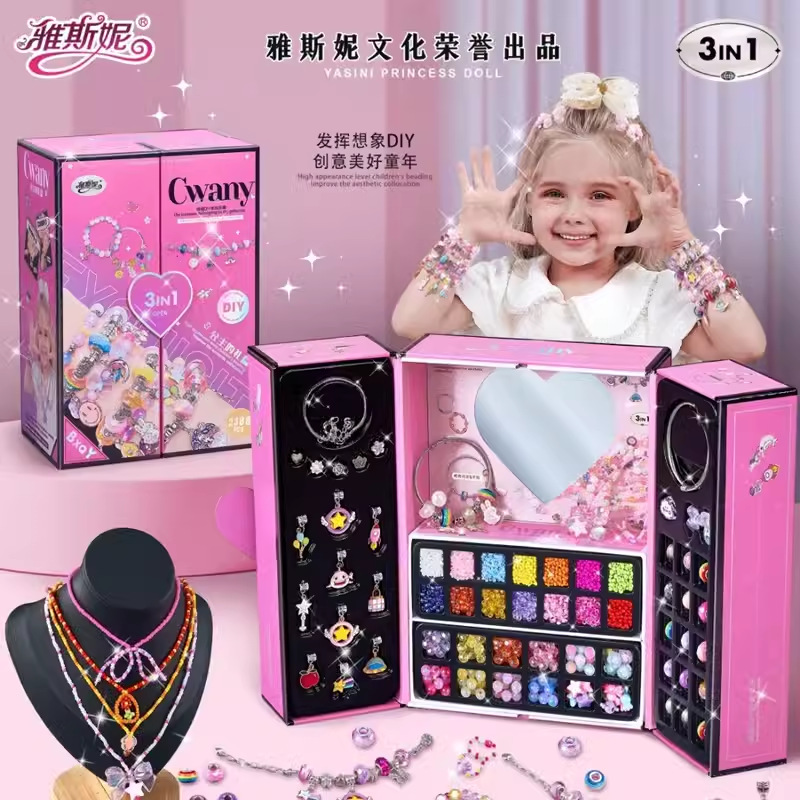 HỘP PHỤ KIỆN HANDMADE DIY LÀM TRANG SỨC CHO BÉ CỰC ĐÁNG YÊU