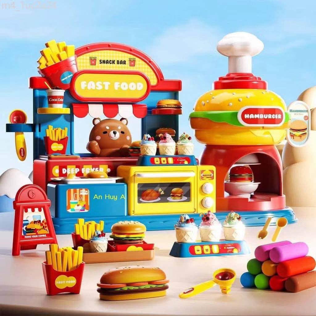 Bộ máy làm burger từ đất nặn