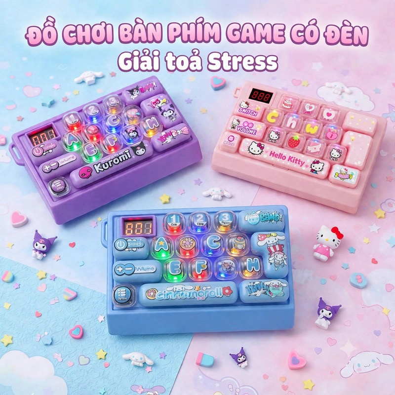 Bàn phím Pop it có đèn 18 phím