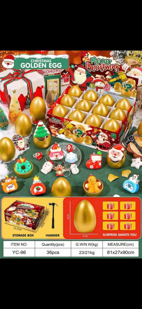 Hộp 12 trứng vàng Giáng Sinh